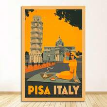 1 buc cadru opțional panza pictură vintage perete imagini decorare casă cadou călătorie în Italia Milano Veneția - Multicolor - Vizualizare 33