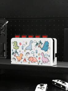 1 件可爱动物和恐龙图案保护套，兼容 Switch/Switch 2 游戏机，包含储物袋、卡槽底座、柔软亲肤的游戏机保护套，是兼容 Switch 玩家的最佳礼物 - 彩色 - 查看 17