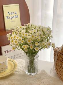 6pcs/12Pcs Yellow Artificial Daisy Flowers Small Daisy Bouquet, High-End Luxury Ins Style Chamomile & Daisy Artificial Flower Bouquet, Home And Photography Decoration For Dining Table And Living Room, Valentine Day, Gift Gifts Birthday Graduation For Wedding Arrangement, Vase Centerpiece, DIY Home Party For Home Room Decoration Aesthetics - Multicolor - View 8
