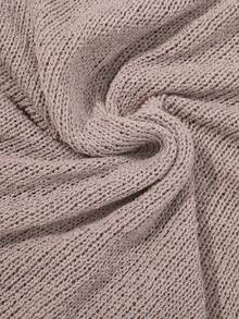 Casual Loose Solid Color Three-Quarter Sleeve Sweater