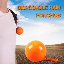 3-9pcs/Set Portable Sphere Waterproof Raincoat, Ultra-Thin Disposable Use Rainponcho Keychain