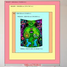 1pc Portrait Of Nature Scenery Hanging Tapestry, Polyester Decorative Wall Hanging For Living Room, Bedroom, Office, Dorm, Party, Kitchen - Comes With 3 Wall Nails And 2 Clips