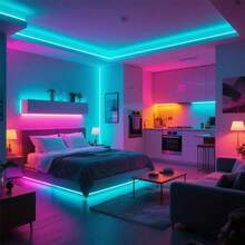 Led Strip Lights For TV Backlight Dimmable Rgb Led Tape Lights Bluetooth Smart Remote Control Usb 5V 5050 30leds/M Rgb Led Lights - اللون الأحمر والأخضر والأزرق - مشاهدة 10