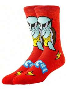 pokemon 5 pares de calcetines cómodos, suaves y duraderos con diseños de personajes de para hombres, perfectos para usar en exteriores en todas las estaciones - Calcetines divertidos y alegres con diseños de Pikachu