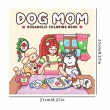[New Bestselling Item] Healing Coloring Book For Adults, Stress Relief Doodle Book | Includes 24 Comfortable Patterned Scenes | Warm Family Decor DIY Hand-Painting | Dog Mom Creative Gift | High Cost-Performance Parent-Child Interaction | Back-To-School Suitable Gift (Recommended For Use With A Painting Pad)