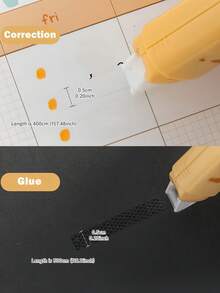 1/3pcs Cute Paw Correction Tape & Glue Tape 2 In 1, White Correcting Tools, Double Sided Adhesive Tape Roller, For Diary Album Kids Gift Office School Back To School - Multicolor - View 7