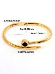 18K Gold Plated Stainless Steel Floral Bangle Bracelet, Suitable For Women's Daily Wear, Classic Flower And Roman Numeral Rivet Design, Waterproof, European And American Style, Casual, Wedding, Party, Valentine's Day Gift - Multicolor - View 10