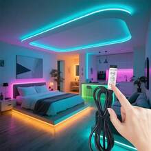 Led Strip Lights For TV Backlight Dimmable Rgb Led Tape Lights Bluetooth Smart Remote Control Usb 5V 5050 30leds/M Rgb Led Lights - اللون الأحمر والأخضر والأزرق - مشاهدة 8