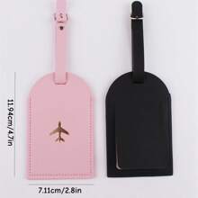 2 Pieces Set Of Couple Wedding Travel Hot Stamping Luggage Tags, Leather Hanging Tags, Work ID Sets, Airplane Boarding Luggage Tags Vacation Travel Accessories Summer Travel EssentialsSuitcase Tag Pendant Holiday Vacation For Travel For Flying For Cruise For Bags For Luggage Anti-Lost Back To School Women Mini Travel Products