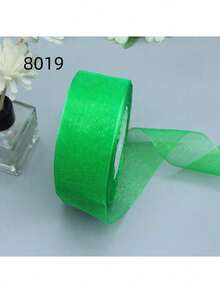 50y 透明装饰雪纱丝带，3.8 厘米宽缎带，DIY 礼品包装，发饰和工艺丝带，圣诞节情人节