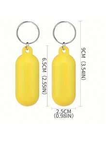 Waterproof Floating Keychain - ABS And Stainless Steel, Yellow With Compass Design - Perfect For Boating, Canoeing, Fishing, Rafting, Surfing And Party Gifts, Fishing Gear Accessories | Compass Keychain | Waterproof Keychain, Beach Essentials, Beach Accessories, Pool Float