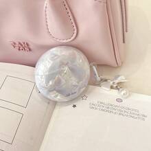 蝴蝶结贝壳纹理吊坠保护壳，适用于 Freebuds SE2/SE3/Pro3/Pro4、Freebuds4e 无线蓝牙耳机、Freebuds5i、6i 耳机盒，极简优雅小众设计 - 彩色 - 查看 4