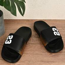 Men's Slippers, Soft EVA Flat House Slippers, Non-Slip Men's Bathroom Slippers, Summer Men's Beach Slippers Super Comfortable Non-Slip EVA Sole, Durable Men's Casual Shoes, Suitable For Daily Wear - Black - View 2
