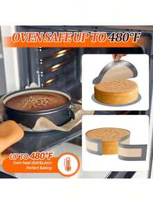 2 件/4 件不粘硅胶烘焙垫 - 可重复使用的耐热垫，圆形硅胶烤盘，防止蛋糕粘在底部和侧面，适用于饼干、马卡龙、面包、糕点 - 易于操作和清洁，烘烤均匀，设计精美 - 彩色 - 查看 4