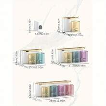 Gold-Plated Toothbrush Holder Toothpaste Holder Mouthwash Cup Wall-Mounted Toothbrush Cup Household Toothbrush Holder Toothpaste Squeezer Bathroom Decor Summer - family of two - View 11