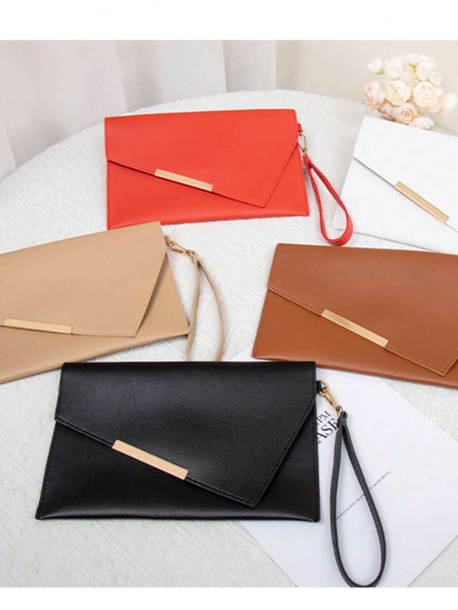 Bolso de mano tipo sobre 2025 de nueva temporada, gran capacidad, forro de poliéster de alta calidad, bolso de mano de moda para mujer - Multicolor - Ver 1