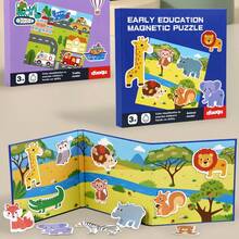 Libro de actividades Montessori, libro tranquilo, juguetes educativos tempranos para niños, juego de hacer coincidir, juguete Montessori para niños - Libro de rompecabezas magnético jm - Ver 2