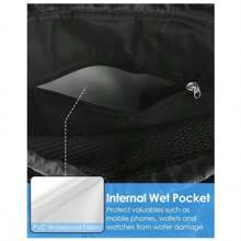 Rucsac de înot în aer liber, geantă cu șnur de plajă, compartiment separat pentru încălțăminte, potrivit pentru sală de sport, yoga, plajă, călătorii, geantă de plajă, rucsac cu șnur, geantă de înot