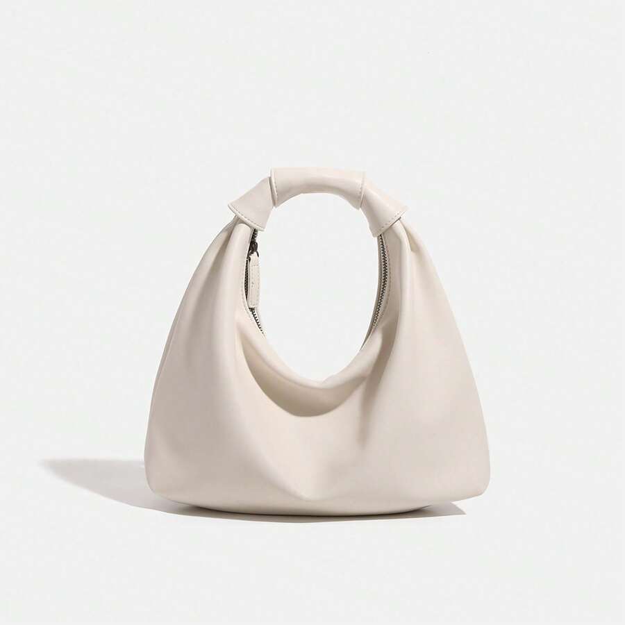 Simple Underarm Bag - Stylish And Versatile Handbag For Work Commute, Luxe Minimalist Design, Unique Single Shoulder Purse - White - View 1
