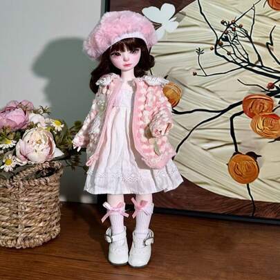 (仅服装) 6 件套复古连衣裙，适合 30 厘米 BJD 娃娃