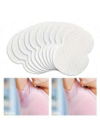 50 Pieces Disposable Underarm Sweat Pads - Anti-Odor, Non-Woven Fabric, Invisible Underarm Protectors