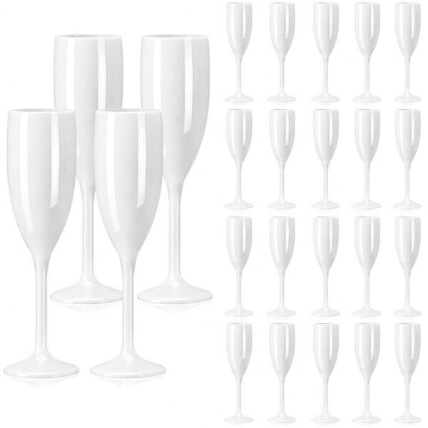 2/6/12pcs Set Premium Champagne Glasses, Pink/White, 170ml High-End Champagne Flutes Suitable For Whisky, Wine, Cocktail, Beer, Champagne, Water, Milk, Oatmeal, Tea, Juice, Breakfast, Coffee And Other Beverages, Applicable For Cafe, Home, Restaurant, Party, Wedding, Office, Father's Day, Mother's Day, Gift For Friends
