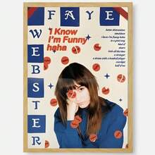1 件 Webster 热门歌手 Faye Webster 海报艺术墙家居客厅卧室酒吧美学装饰可选框架 - 彩色 - 查看 16