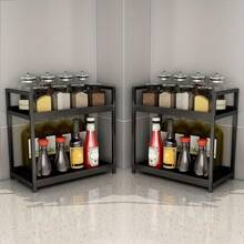 1/2pcs Metal Vanity Makeup Storage Shelf, Cosmetics Storage Rack, Double Layer Shower Gel Skin Care Storage Organizer, Bathroom Countertop Standing Shelf, Household Storage And Organization For Kitchen, Bedroom, Bathroom, Office, Desk Utility Racks - Multicolor - View 11