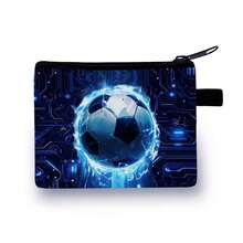 Coin Wallet In Colourful-Red/Blue/Black Festive Astronaut Printed Coin Wallet - Casual Style, Polyester Material - Multicolor - View 19