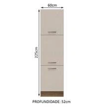 Despensero Alacena Multiuso Organizador Madesa 3 Puertas Color Marrón y Crema - Marrón y Crema - Ver 2