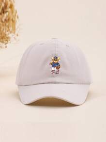 1pc Kids/Teens' Unisex Baseball Cap With Cute Bear Graphic, Stylish Sports Hat, Breathable, Adjustable, Suitable For Outdoor, Daily Wear, All Season, Gift