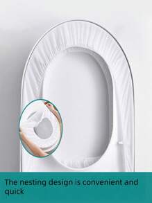 10/50 pièces Couvre-siège de toilette jetables imperméables et épaissis, emballés individuellement. Coussin de siège de toilette jetable pour voyage, hôtel, femmes enceintes. Couvre-siège de toilette universel pour toute saison (modèles neufs et anciens expédiés de manière aléatoire)
