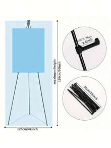 1 Giá đỡ giá vẽ có thể gập lại để trưng bày trên sàn Giá đỡ biển báo Chân máy màu đen cho biển báo đám cưới và áp phích Giá đỡ bảng chào mừng, Giá đỡ giá vẽ bằng kim loại có thể điều chỉnh trên sàn lớn Đế màu đen Quà tặng Phục sinh - Nhiều màu - Xem 8