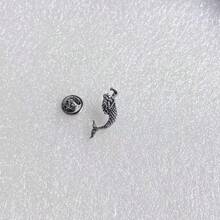 1pc Retro Mermaid, Seahorse Design Metal Brooch, Unisex Fashion Accessory Decor For Clothes - Mermaid - View 4