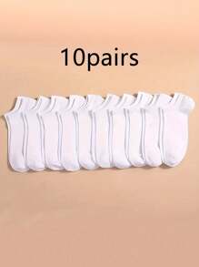 1/3/5/10/20 Paia di calzini estivi unisex invisibili, basso taglio, in silicone antiscivolo, di colore solido, traspiranti, adatti per uomo e donna