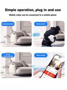 1080P Telecamera mini HD senza fili WiFi, baby monitor interno, telecamera di sicurezza, sorveglianza con visione notturna, videocamera IP, registratore video