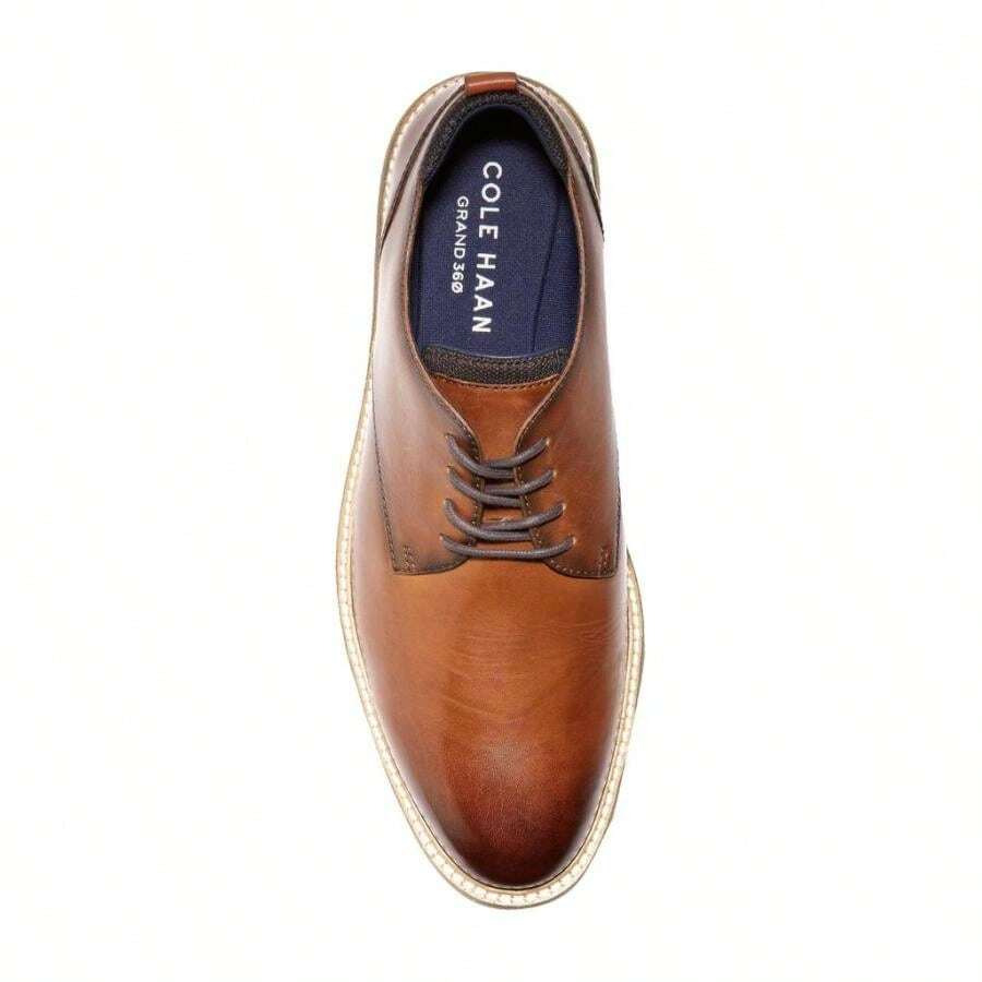 Cole Haan Osborn Plain Toe Derby | | Dress Shoes - 英國棕褐色/象牙色 - 查看 1