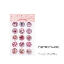 Miếng dán tem sáp cổ điển có keo tự dính, có thể dùng để trang trí sổ tay, nhật ký, sổ lưu niệm, đồ dùng học tập, trở lại trường - Nhiều màu - Xem 9