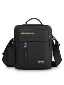 Túi đeo vai phối màu thời trang, đơn giản, thoải mái và tiện dụng, túi xách công sở, túi đựng máy ảnh, túi đeo hông, túi đựng điện thoại, túi du lịch. - màu đen - Xem 9