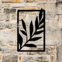 1pc Boho Metal Wall Art – Vintage Tropical Leaf Wall Decor With Rustic Palm Design – Elegant Metal Sign For Indoor Or Outdoor Use – Stylish Home Accent Or Gift