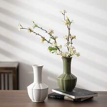 Ceramic Vase Tabletop Decor For Dried Flowers, Water Plants, Zen Style Small Vase, Home And Office Decoration - Multicolor - View 1