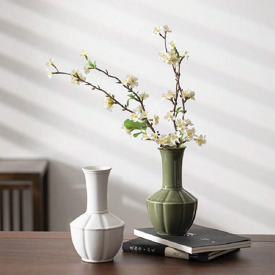 Ceramic Vase Tabletop Decor For Dried Flowers, Water Plants, Zen Style Small Vase, Home And Office Decoration - Multicolor - View 1