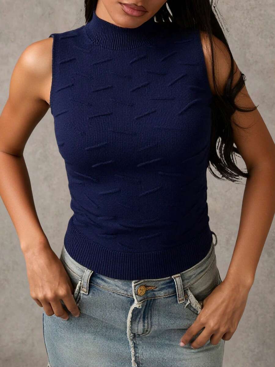 Koszula dolna dla kobiet na wiosnę i jesień, sweter z półgolfem, kamizelka, nowy styl, dopasowany krój, lekki i dojrzały styl dzianinowy sweter