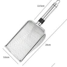 1pc Beach Mesh Shovel With Net Bag, For Collecting Seashells, Kids Sand Filter Shovel To Pick Up Seashells, Shark Tooth Sifter, Suitable For Boys And Girls