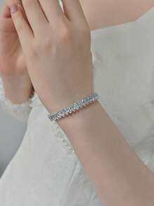 MOONSO 1 pieza Pulsera elegante y de moda con circonita, adecuada para que las mujeres la usen en ocasiones, diseño exclusivo, S8250