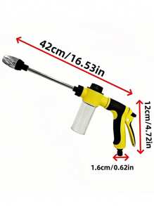 Neue leistungsstarke Hochdruckwassersprühpistole | tragbare Wasserpistole mit 2x stärkerem Strahlkraft, einfach zu benutzen, rutschfester Griff zum Auto waschen und Pflanzen bewässern, robuste Kunststoffkonstruktion, Gießkanne, batteriefrei