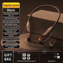 VLDCO [Super Long Battery Life]Wireless Earphones Sports Headphones Neck Hanging Card Insertion Digital Display Noise-Proof Headset With Mic HiFi Stereo Music Deep Bass Type-C Earbuds