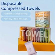 7pcs/14pcs Compressed Travel Face Towels, Disposable Use Towels Suitable For Camping & Travel, Worth Having