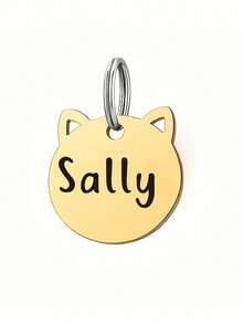 Hollow Round-Eared Cat Head Pet Tag Dog Tag Cat Tag Hollow Pet Cute Identity Tag