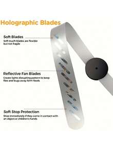 多功能户外驱蝇灭蚊风扇 - 电池供电，自动厨房捕虫器 - 多色 - 查看 8